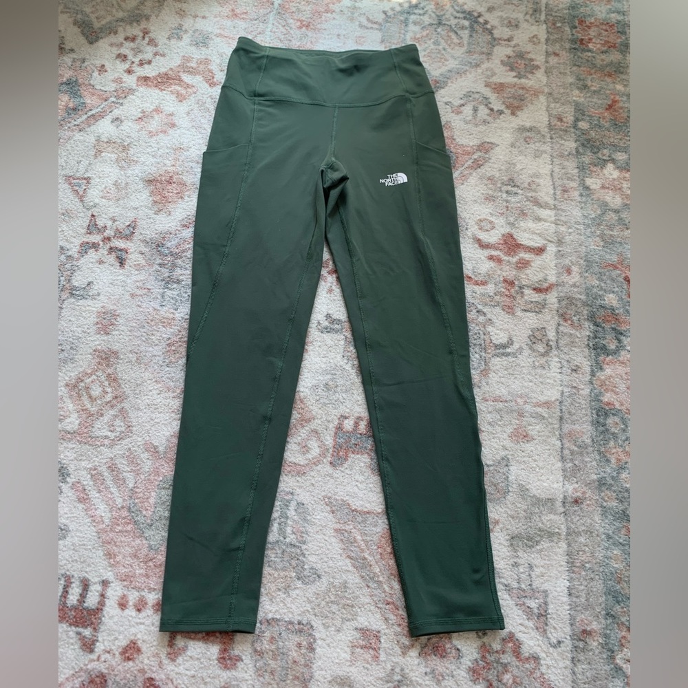 Olive North Face 7/8 length leggings